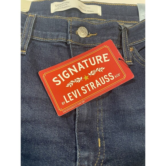 Levi Strauss Heritage High Rise Skinny Denim Women Jean's Size 14/ W32 NWT - Picture 2 of 12